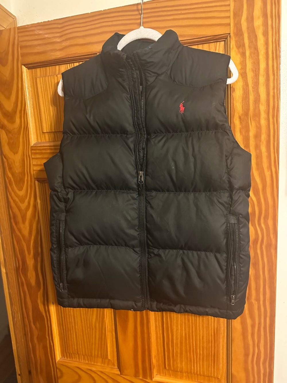 Polo by Ralph Lauren Black Quilted Vest with Navy Tag